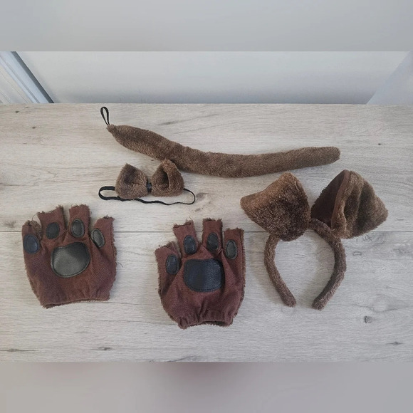 Dog Puppy Halloween Costume Ears Tail Paws Accessories - Picture 5 of 7